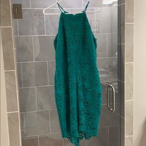 Adelyn Rae lace overlay cocktail dress